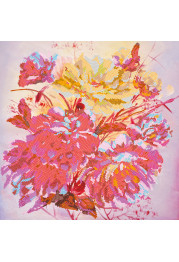 Charts on artistic canvas Pink sherbet