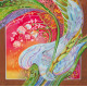 Charts on artistic canvas Paradise bird