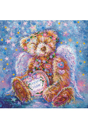 Charts on artistic canvas Teddy angel