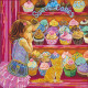 Charts on artistic canvas Sweet shop