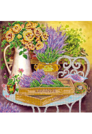 Charts on artistic canvas Lavender