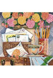 Charts on artistic canvas Rustle of letters