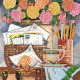Charts on artistic canvas Rustle of letters