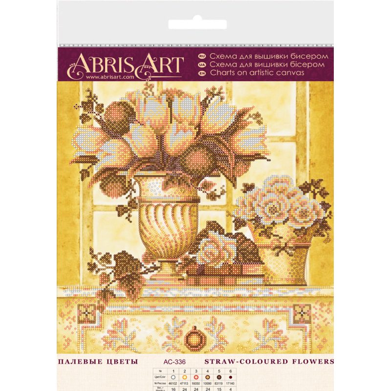 Charts on artistic canvas Straw-coloured fiowers