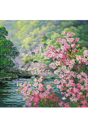 Charts on artistic canvas Color of spring