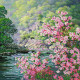 Charts on artistic canvas Color of spring