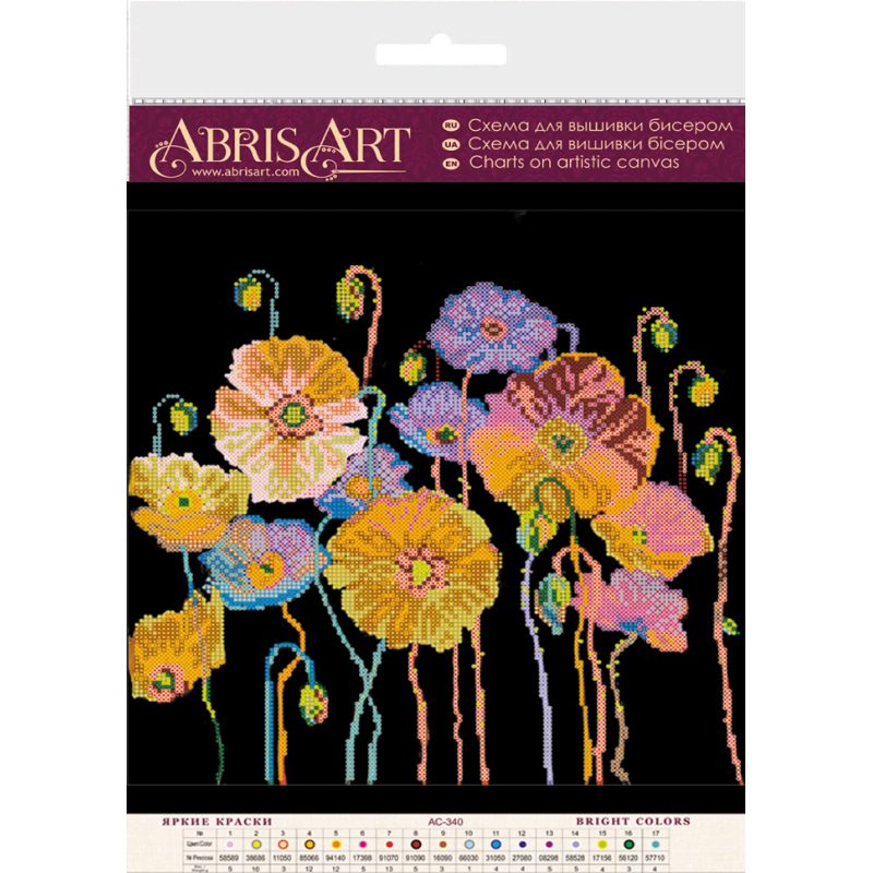 Charts on artistic canvas Bright colors