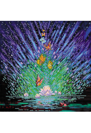 Charts on artistic canvas Night magic