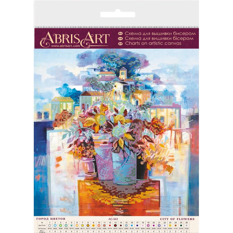 Charts on artistic canvas City of flowers