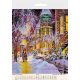 Charts on artistic canvas Winter in the city