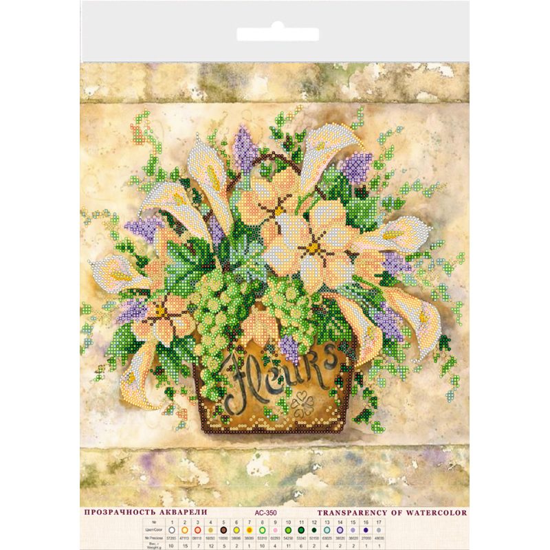 Charts on artistic canvas Transparency of watercolors