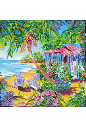 Charts on artistic canvas Tropical paradise