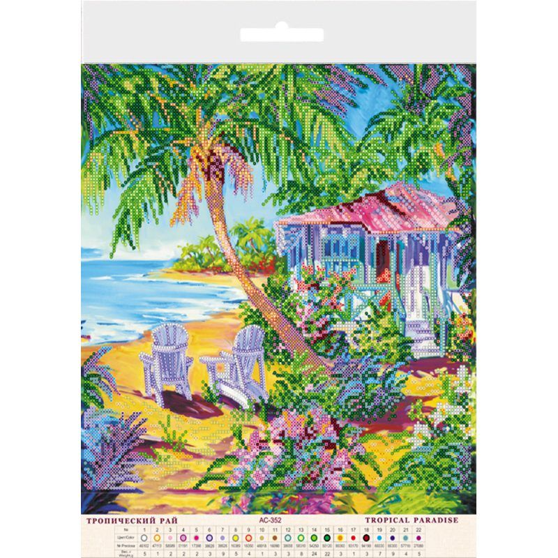 Charts on artistic canvas Tropical paradise
