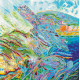 Charts on artistic canvas Gulf Stream