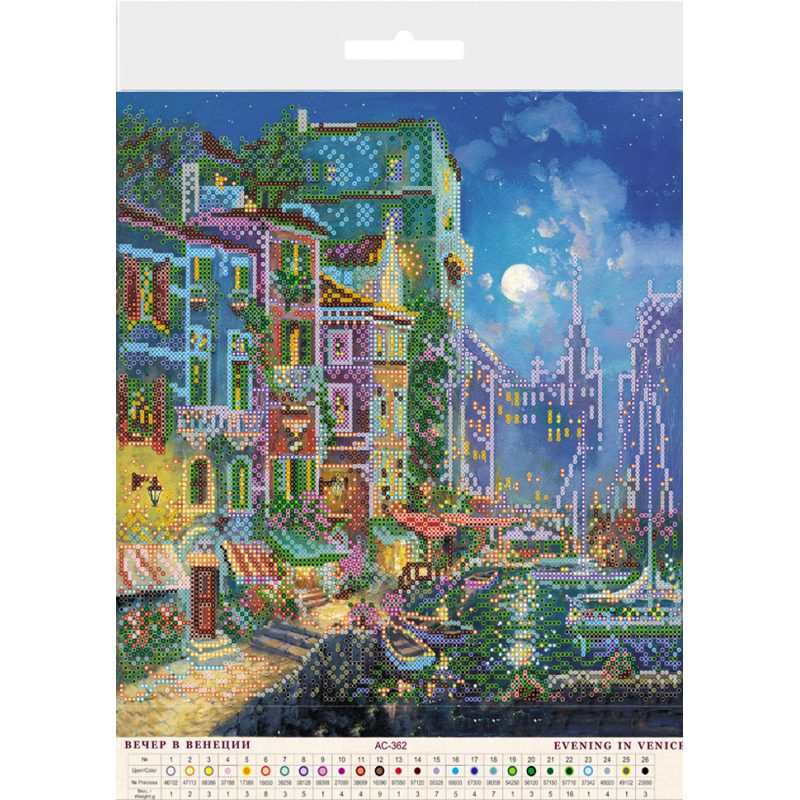 Charts on artistic canvas Evening in Venice