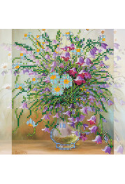 Charts on artistic canvas Bluebells