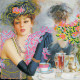 Charts on artistic canvas The Parisian Woman