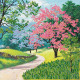 Charts on artistic canvas Blooming Park