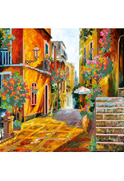 Charts on artistic canvas Italian streets