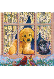 Charts on artistic canvas At the window