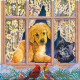 Charts on artistic canvas At the window