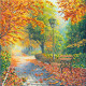 Charts on artistic canvas Tansparent autumn