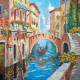 Charts on artistic canvas Venice