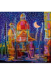 Charts on artistic canvas In the night
