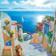 Charts on artistic canvas Sea road