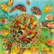 Charts on artistic canvas Sea turtle