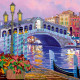 Charts on artistic canvas Venice lights