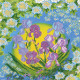Charts on artistic canvas Tender fleur-de-luce