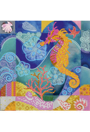 Charts on artistic canvas Sea horse