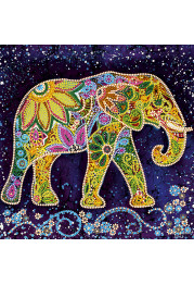 Charts on artistic canvas Indian elephant