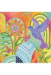 Charts on artistic canvas Exotic bird