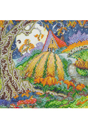 Charts on artistic canvas Pumpkin Field