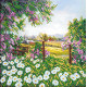 Charts on artistic canvas Carpathian fields