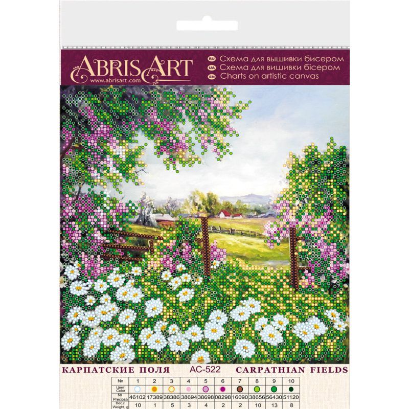 Charts on artistic canvas Carpathian fields