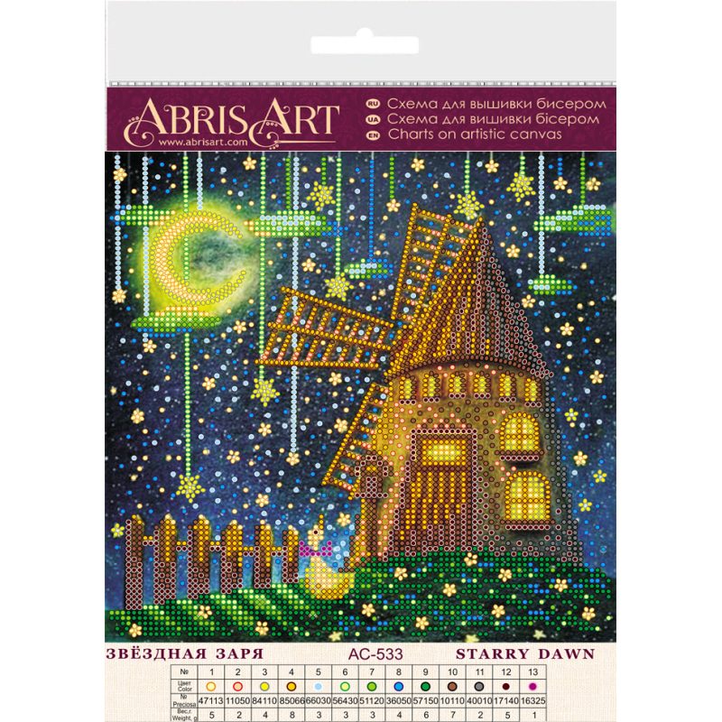 Charts on artistic canvas Starry dawn