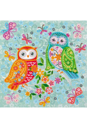 Charts on artistic canvas Owls are friends