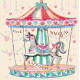 Charts on artistic canvas Carousel of happiness