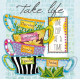 Charts on artistic canvas Coffee break