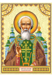 Icon's charts on artistic canvas St. Sergius