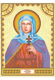 Icon's charts on artistic canvas St. Larissa