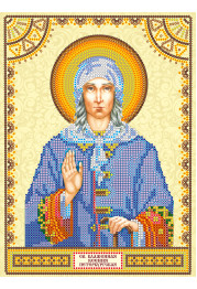 Icon's charts on artistic canvas St. Xenia