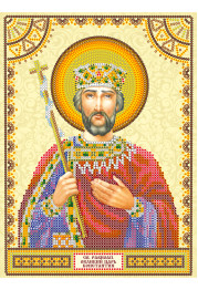 Icon's charts on artistic canvas St. Constantine