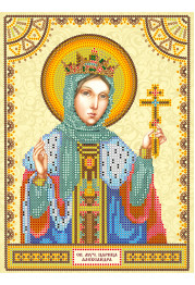 Icon's charts on artistic canvas St. Alexandra