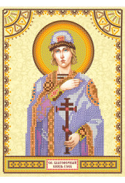 Icon's charts on artistic canvas St. Gleb