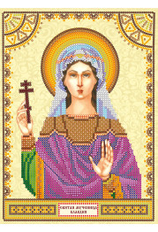 Icon's charts on artistic canvas St. Claudia