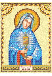 Icon's charts on artistic canvas St. Clara